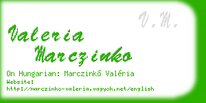 valeria marczinko business card