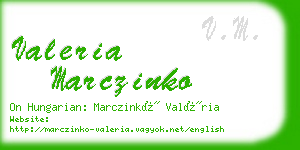 valeria marczinko business card